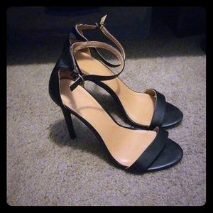 Black strappy heels